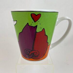 Kitty Love Mug by Ursula Dodge – 12oz Stoneware, Whimsical Cat Art, 4" Tall